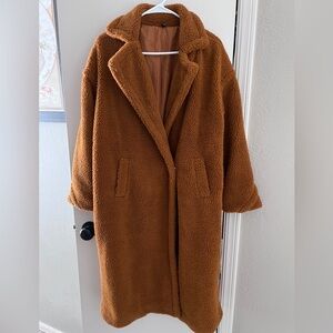 Women's Brown Teddy Coat